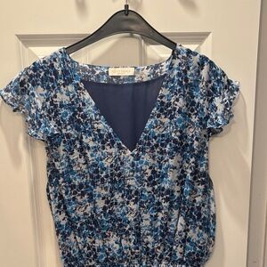 Ramy Brook Studio Blue and White Floral Dress